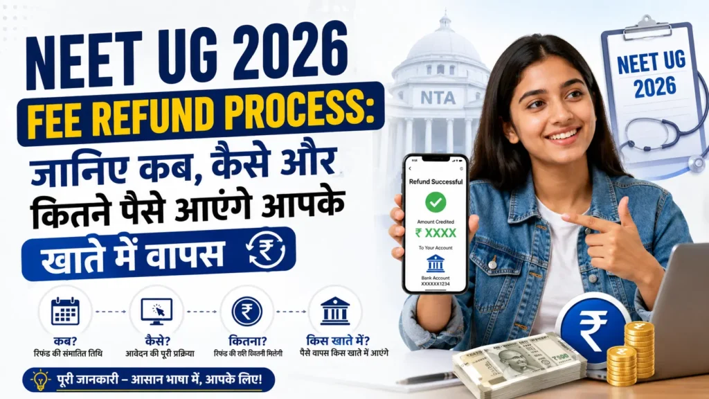 NEET UG 2026 Fee Refund Process जानिए कब, कैसे और कितने पैसे आएंगे आपके खाते में वापस